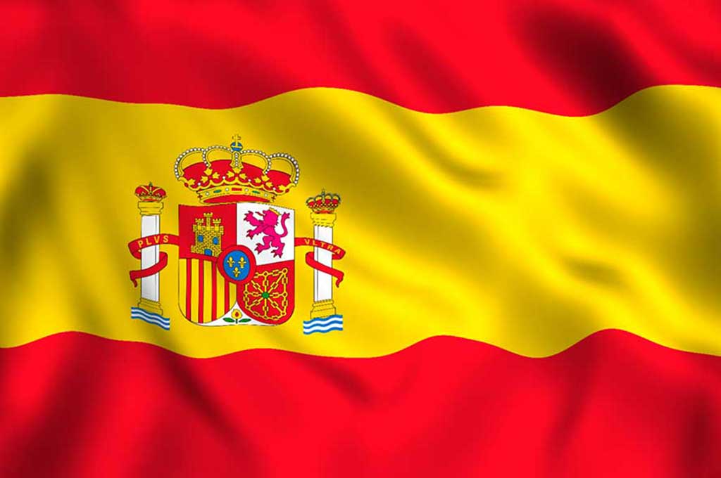 Spanish flag waving