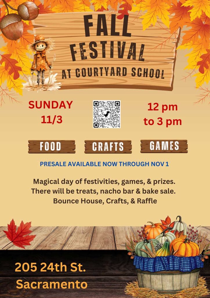 Courtyard Private School Fall Festival, Sunday November 3 from 12 - 3pm